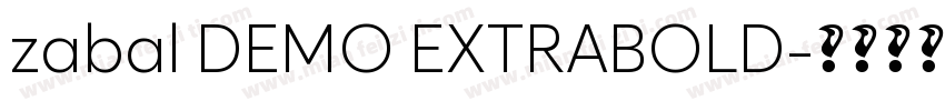 zabal DEMO EXTRABOLD字体转换